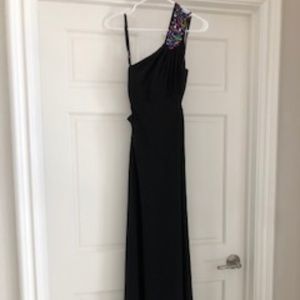 Stacy Sklar One Shoulder Beaded Prom Dress NWT